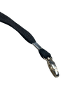 Schlüsselbänder aus recyceltem RPET Schwarz 10 mm mit drehbarem Metallclip 100 Stück - cards-x GmbH