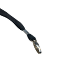 Recycelte Schlichte Schwarze 10-mm-Lanyards mit drehbarem Metallclip | 100 Stück