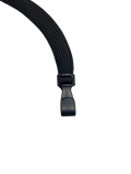 Schlüsselbänder aus recyceltem RPET Schwarz 10 mm Lanyards mit Plastik-J-Clip 100 Stück - cards-x GmbH