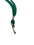 Dunkelgrünes Lanyard mit Metallclip, Vorderansicht