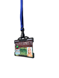 Marineblaues Plastikclip-Lanyard mit Ausweishalter