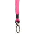 Rosa Lanyards mit Metallclip, Seitenansicht