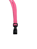 Rosa Lanyard mit Plastikclip, Vorderansicht