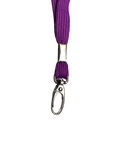 Recycelte Schlichte Lila 10-mm-Lanyards mit drehbarem Metallclip | 100 Stück