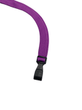 Lila Lanyard mit Plastikclip, Vorderansicht
