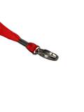 Rotes Lanyard mit Metallclip, Vorderansicht
