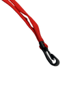 Schlüsselbänder aus recyceltem RPET Rot 10 mm mit Plastik-J-Clip 100 Stück - cards-x GmbH