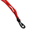 Rotes Lanyard 10 mm mit Plastik-J-Clip | 100 Stück