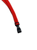 Schlüsselbänder aus recyceltem RPET Rot 10 mm mit Plastik-J-Clip 100 Stück - cards-x GmbH