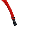 Rotes Lanyard 10 mm mit Plastik-J-Clip | 100 Stück