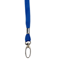 Schlichte Königsblaue 10-mm-Lanyards mit drehbarem Metallclip | 100 Stück - cards-x GmbH