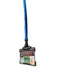 Königsblaues Plastikclip-Lanyard mit Ausweishalter