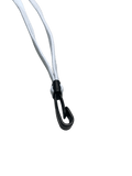 Weißes Lanyard 10-mm mit Plastik-J-Clip | 100 Stück