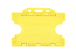 Evohold biologisch abbaubare doppelseitige Ausweishalter im Querformat – Gelb (100 Stück)