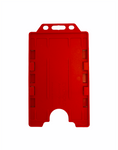 Evohold Recycelbare doppelseitige Ausweishalter im Hochformat – Rot (100 Stück)