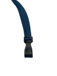 PLAIN DARK BLUE 10MM LANYARDS WITH PLASTIC J-CLIP (PACK OF 100)