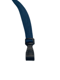 PLAIN DARK BLUE 10MM LANYARDS WITH PLASTIC J-CLIP (PACK OF 100)