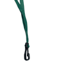 Dunkelgrünes Lanyard mit Plastikclip, Seitenansicht