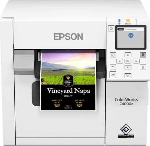 Epson CW-C4000 BK Desktop-Farbetikettendrucker | Glänzend | CW-C4000 BK