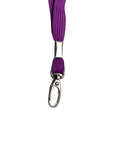 PLAIN PURPLE 10MM LANYARDS WITH METAL LOBSTER CLIP (PACK OF 100)