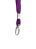 PLAIN PURPLE 10MM LANYARDS WITH METAL LOBSTER CLIP (PACK OF 100)