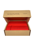 Evohold Recycelbare einseitige Ausweishalter im Querformat – Rot (100 Stück)