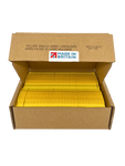 EVOHOLD RECYCLABLE SINGLE SIDED LANDSCAPE ID CARD HOLDERS - YELLOW (PACK OF 100)