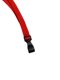 PLAIN RED 10MM LANYARDS WITH PLASTIC J-CLIP (PACK OF 100)