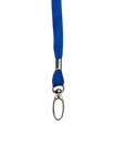 PLAIN MID BLUE 10MM LANYARDS WITH METAL LOBSTER CLIP (PACK OF 100)