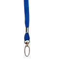 Schlichte Königsblaue 10-mm-Lanyards mit drehbarem Metallclip | 100 Stück