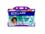 EVOHOLD RECYCLABLE SINGLE SIDED LANDSCAPE ID CARD HOLDERS - PURPLE (PACK OF 100)