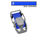 ZEBRA ZC100/ZC300 MONO-BLUE RIBBON - PRINTS 1500 IMAGES (800300-304)