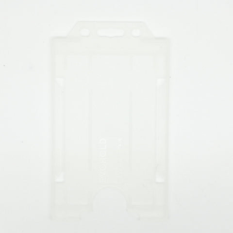 EVOHOLD ANTIMICROBIAL SINGLE SIDED PORTRAIT ID CARD HOLDERS - CLEAR (PACK OF 100)