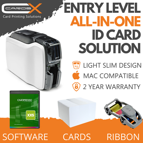 Entry Level Karten-Druckpaket | Zebra ZC100 | Einseitig | ZC100BUNDLE