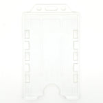 EVOHOLD BIODEGRADABLE DOUBLE SIDED PORTRAIT ID CARD HOLDERS - CLEAR (PACK OF 100)