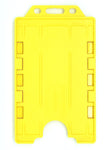 Evohold antimikrobielle doppelseitige Ausweishalter im Hochformat – Gelb (100 Stück)