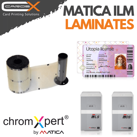 MATICA ILM 0.6MIL HOLOGRAPHIC PATCH LAMINATE RIBBON WITH CHIP CUT-OUT - PRINTS 550 (PR20808416)