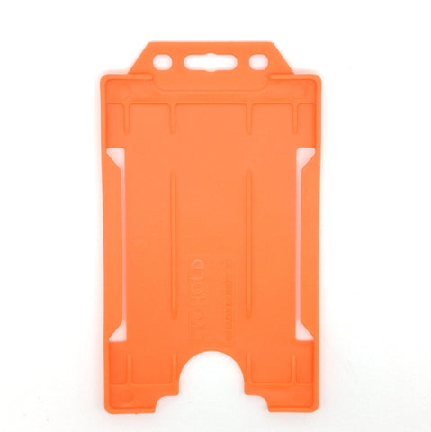 Evohold antimikrobielle einseitige Ausweishalter im Hochformat - Orange (100 Stück)