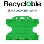 Evohold recycelbare doppelseitige Ausweishalter im Querformat – hellgrün (100 Stück)