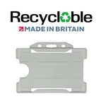 Evohold recycelbare einseitige Ausweishalter im Querformat – transparent(100 Stück)