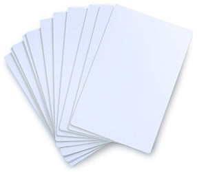 INKJET LARGE SIZE PLASTIC BLANK GLOSS WHITE CARDS (140 X 90MM) | PACK OF 100
