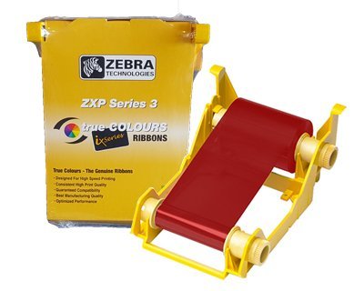 Zebra ix Serie Monochromband | rot für 1000 Kartenseiten | 800033-802